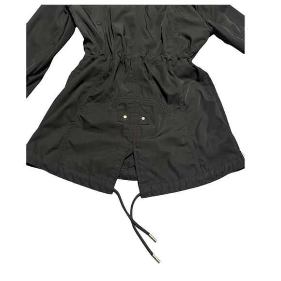 Abercrombie & Fitch Women's extra small Black NYLON PARKA Coat rain jacket - Picture 6 of 10